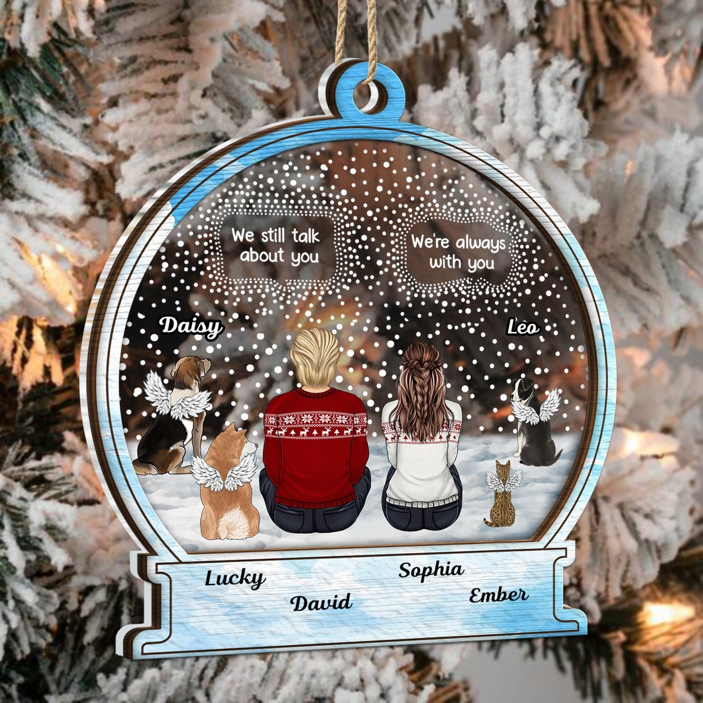 I Miss You, Dog, Cat - Christmas Memorial Gift For Pet Lover - Personalized 2-Layered Mix Ornament