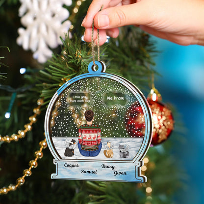 I Miss You, Dog, Cat - Christmas Memorial Gift For Pet Lover - Personalized 2-Layered Mix Ornament