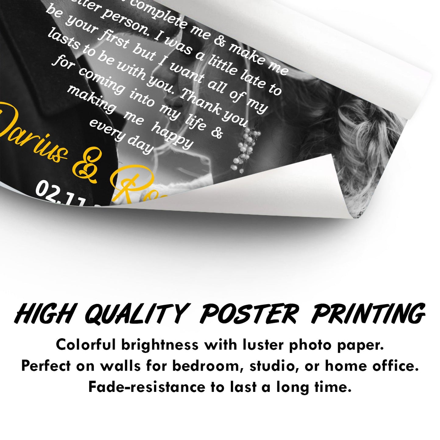 Custom Photo You Are My Missing Piece Black & White - Anniversary Gift For Couples - Personalized Poster