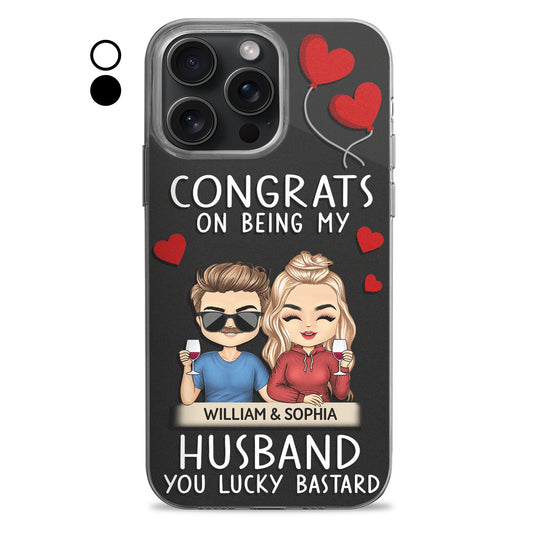 Congrats On Being My Chibi Couple - Loving, Anniversary Gift For Spouse, Husband, Wife - Personalized Clear Phone Case