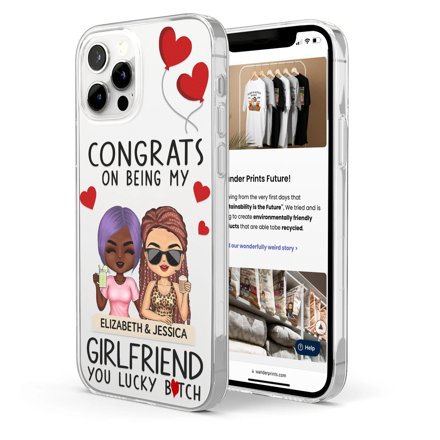 Congrats On Being My Chibi Couple - Loving, Anniversary Gift For Spouse, Husband, Wife - Personalized Clear Phone Case