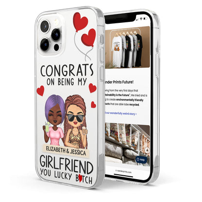 Congrats On Being My Chibi Couple - Loving, Anniversary Gift For Spouse, Husband, Wife - Personalized Clear Phone Case