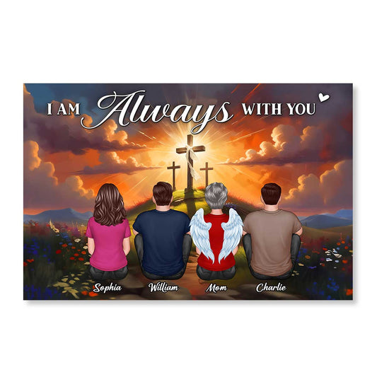 Crosses On Hill I Am Always With You Memorial Personalized Poster