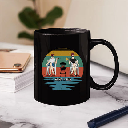 Married AF - Gift For Couples - Personalized Custom Black Mug