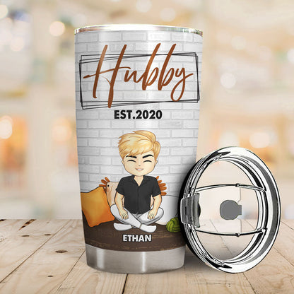 Chibi Couple Hubby Wifey - Personalized Custom Tumbler