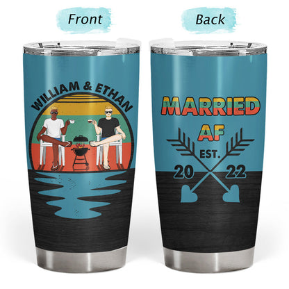 Married AF - Gift For Couples - Personalized Custom Tumbler
