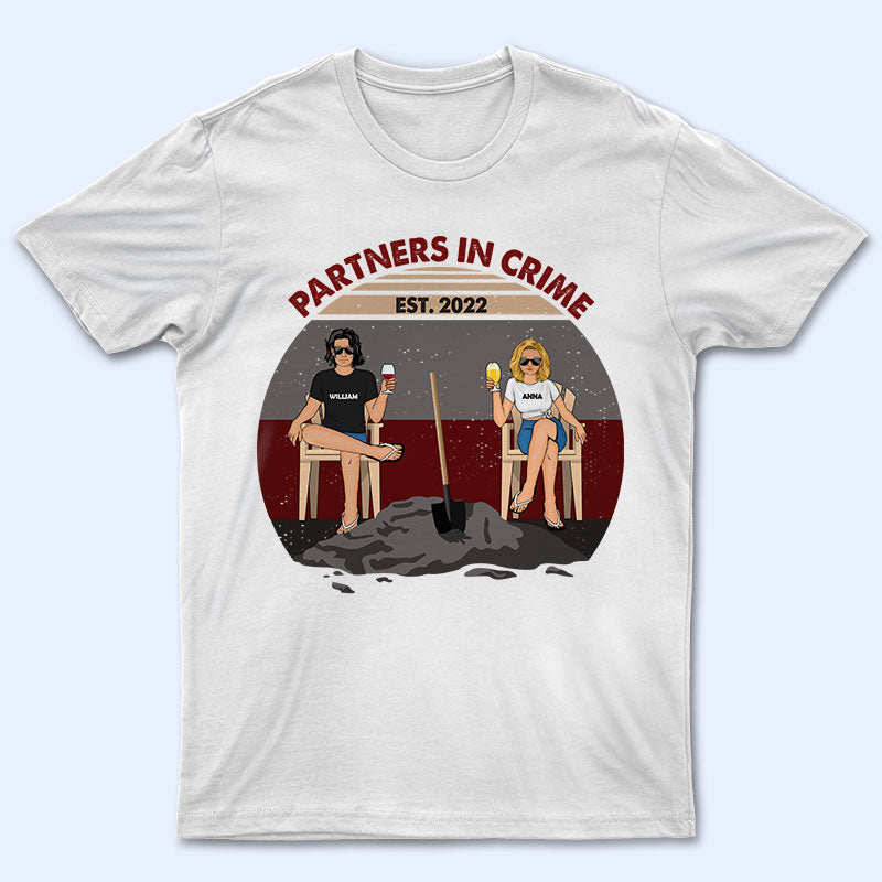 Partners In Crime - Gift For Couple - Personalized Custom T Shirt