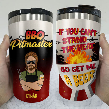 BBQ Go Get Me A Beer - Personalized Custom Triple 3 In 1 Can Cooler