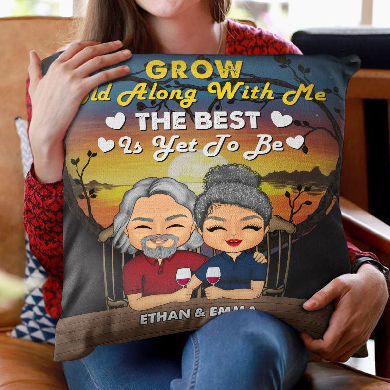 Old Couple You Mean The World To Me - Personalized Custom Pillow