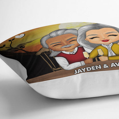 Old Couple You Mean The World To Me - Personalized Custom Pillow