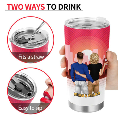 Swiped Right - Gift For Couples - Personalized Custom Tumbler