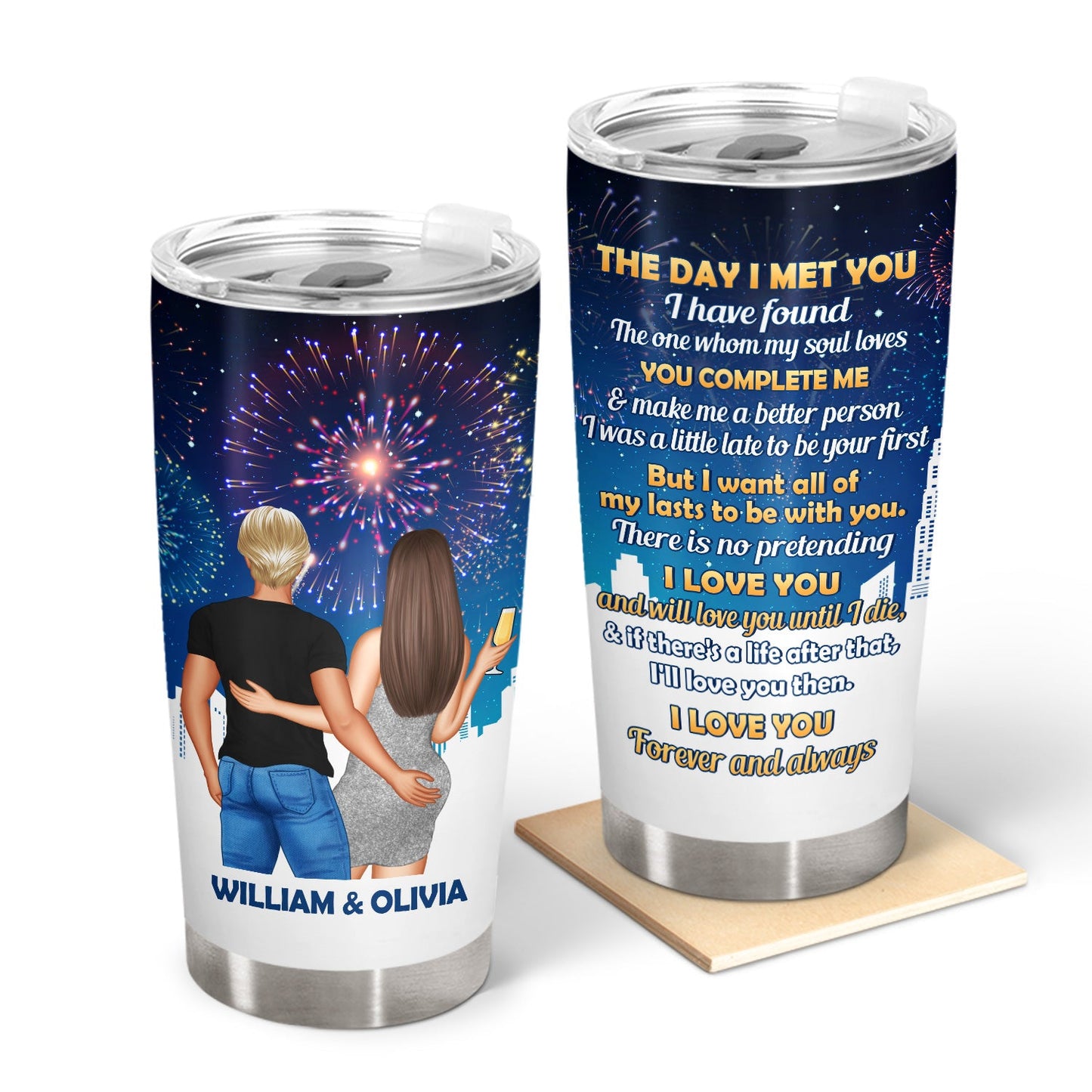 I Have Found The One - Gift For Couples - Personalized Custom Tumbler