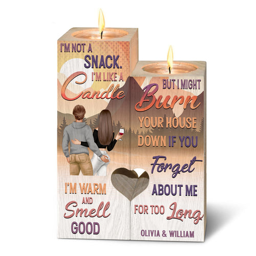 I‘m Like A Candle - Gift For Couples - Personalized Custom Candle Holder