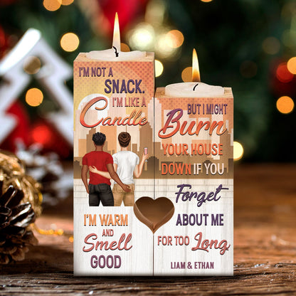 I‘m Like A Candle - Gift For Couples - Personalized Custom Candle Holder