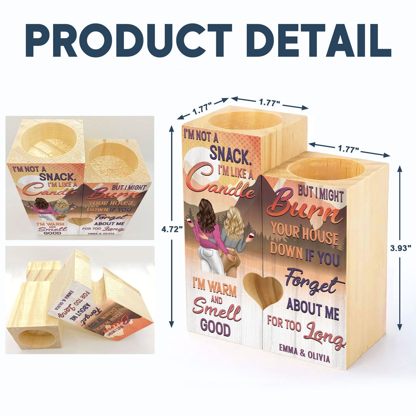 I‘m Like A Candle - Gift For Couples - Personalized Custom Candle Holder