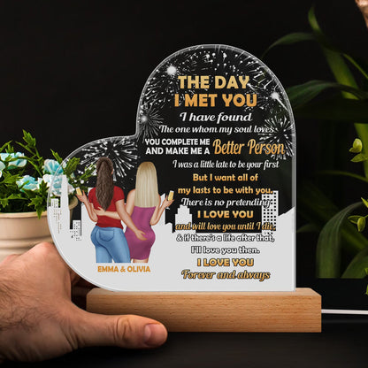 I Have Found The One - Gift For Couples - Personalized 3D Led Light Wooden Base