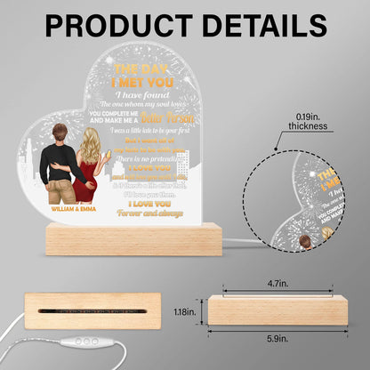 I Have Found The One - Gift For Couples - Personalized 3D Led Light Wooden Base