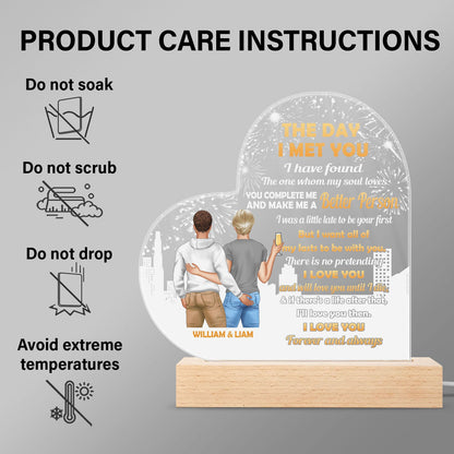 I Have Found The One - Gift For Couples - Personalized 3D Led Light Wooden Base