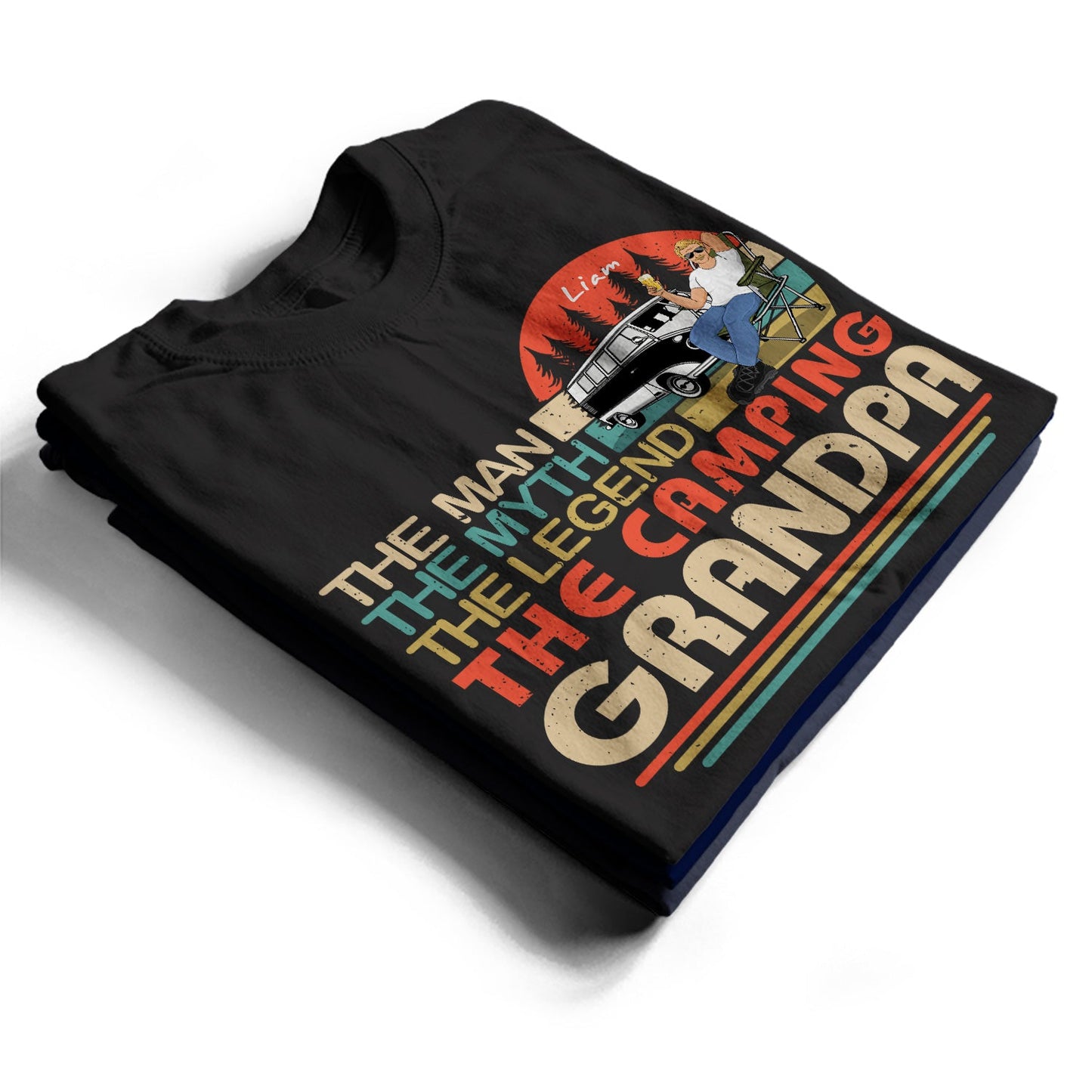 The Legend Camping Dad - Gift For Grandpa, Father And Uncle - Personalized Custom T Shirt