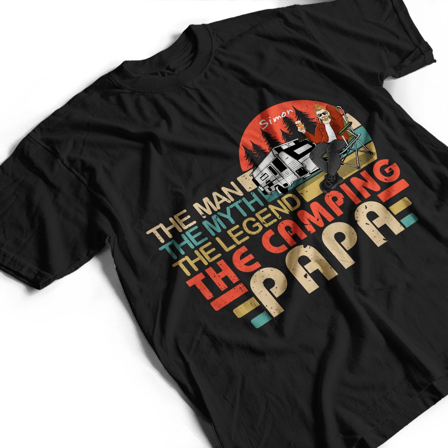 The Legend Camping Dad - Gift For Grandpa, Father And Uncle - Personalized Custom T Shirt