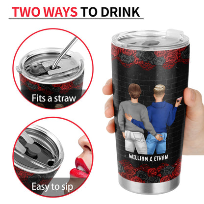 Couple Wish I Could Have Found You Sooner Black Ver - Gift For Couple - Personalized Custom Tumbler