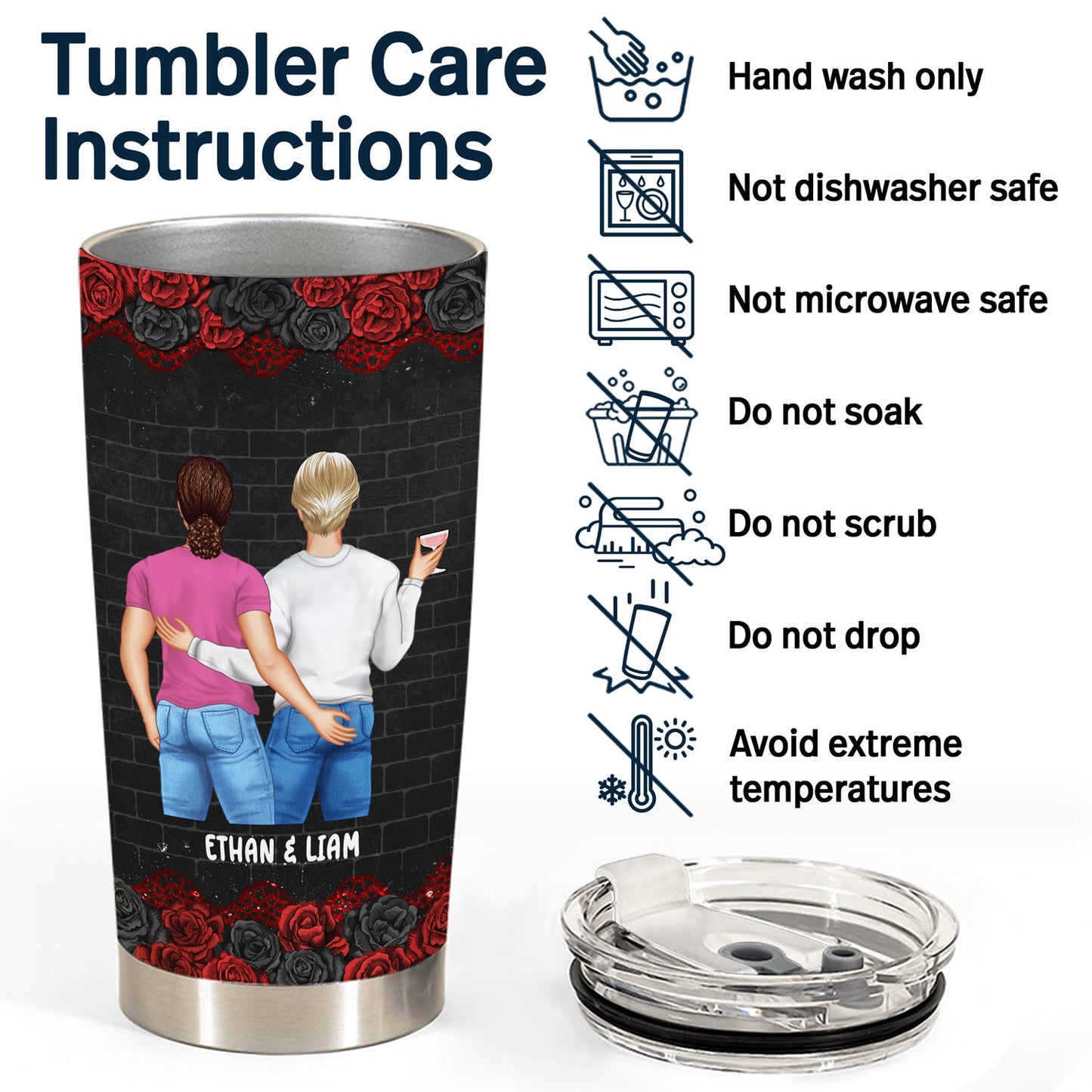 Couple Wish I Could Have Found You Sooner Black Ver - Gift For Couple - Personalized Custom Tumbler