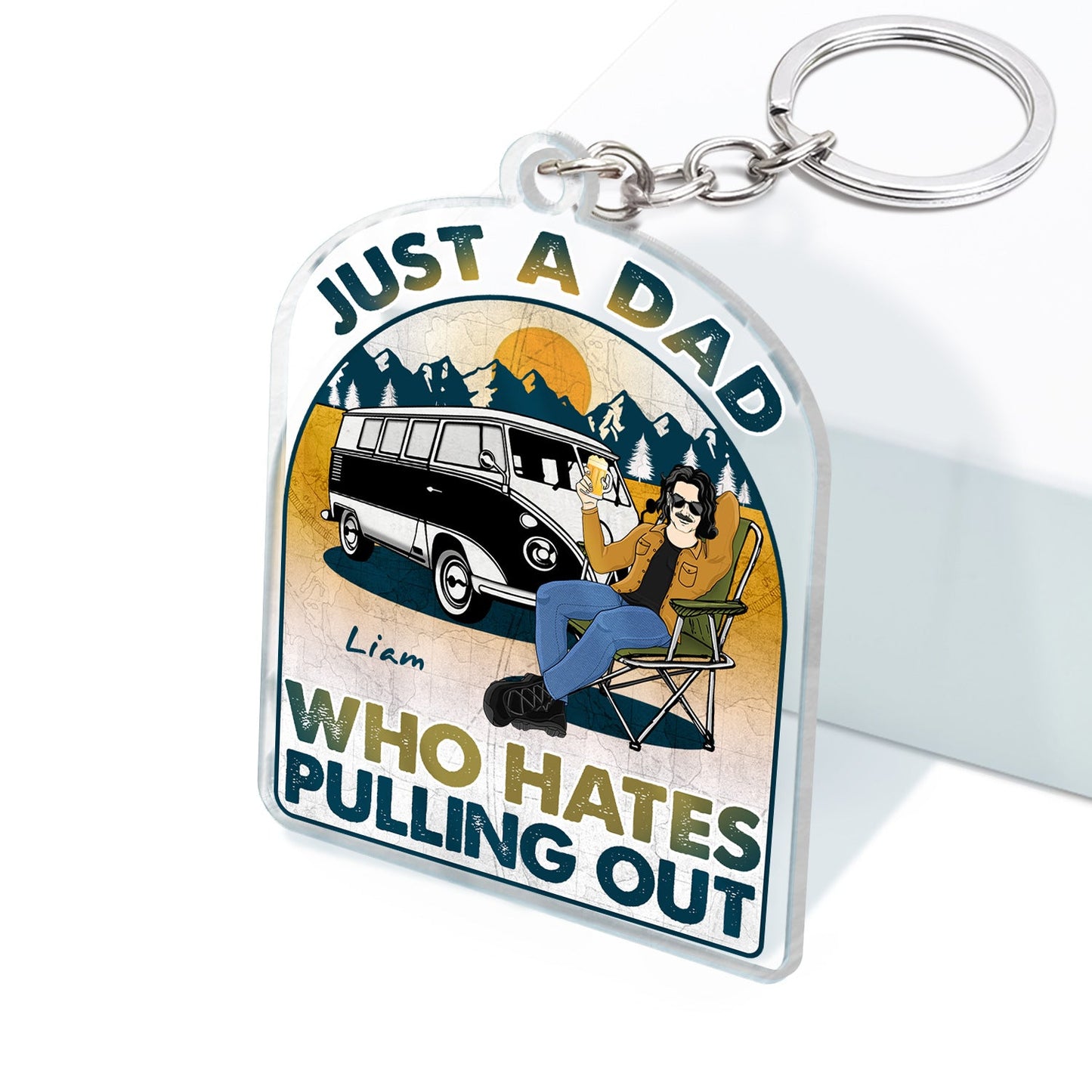 Camping Who Hates Pulling Out - Gift For Father - Personalized Custom Acrylic Keychain