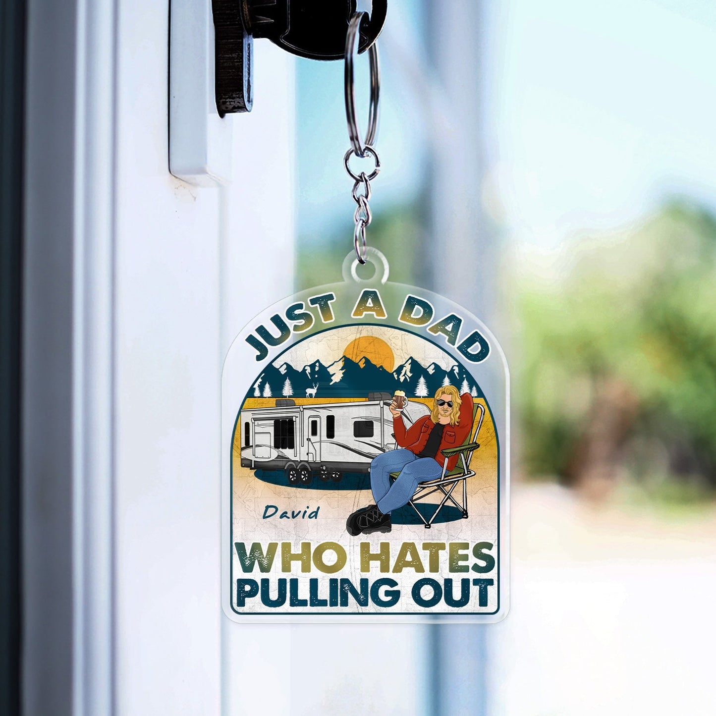 Camping Who Hates Pulling Out - Gift For Father - Personalized Custom Acrylic Keychain