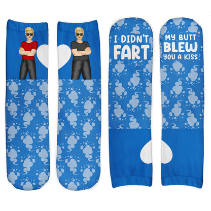 Blew You A Kiss - Gift For Couples - Personalized Socks