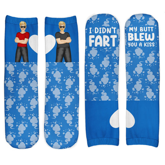 Blew You A Kiss - Gift For Couples - Personalized Socks
