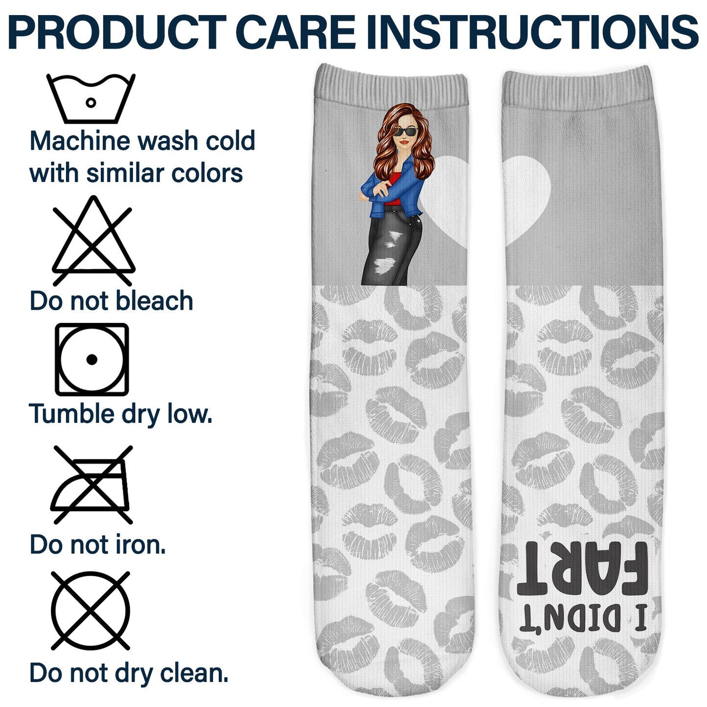 Blew You A Kiss - Gift For Couples - Personalized Socks