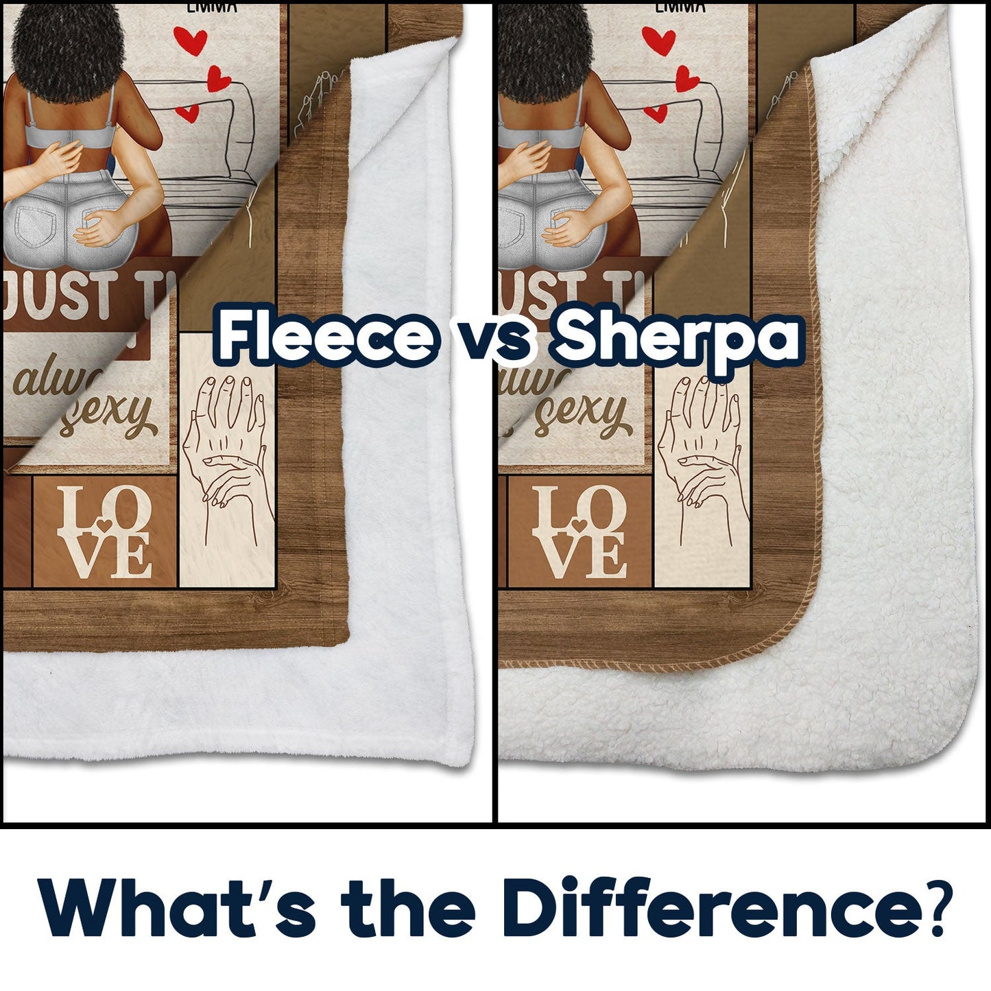 Couple Kissing It's Just You Always Sexy - Gift For Couples - Personalized Fleece Blanket