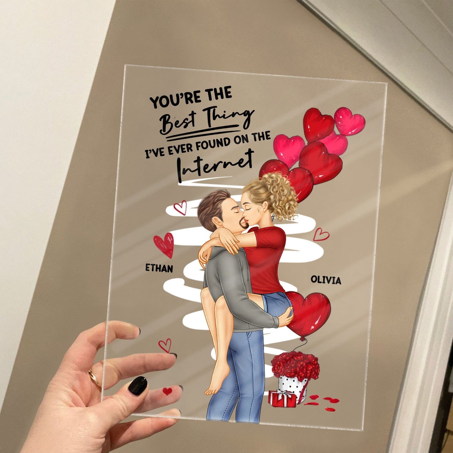 Couple You Are The Best Thing Found On Internet - Gift For Couples - Personalized Vertical Rectangle Acrylic Plaque