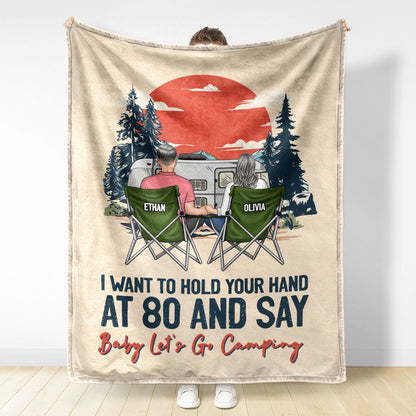 Baby Let's Go Camping - Gift For Couples - Personalized Fleece Blanket