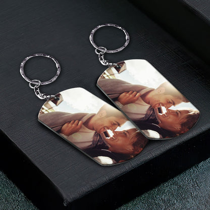 Custom Photo Calendar The Day My Life Changed - Gift For Couples - Personalized Aluminum Keychain