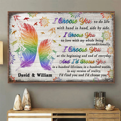 I Choose You To Do Hand - Pride Gift - Personalized Custom Poster