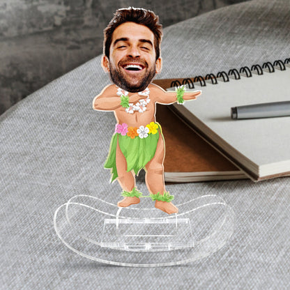 Custom Photo Hula Dancer - Gift For Women, Men, Kid - Personalized Acrylic Shaking Stand