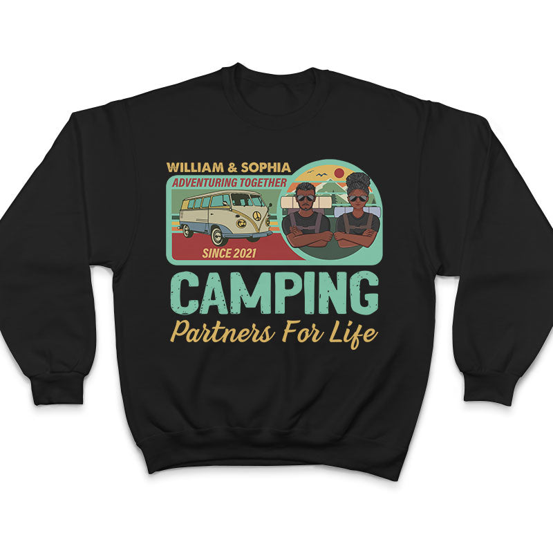 RV Camping Partners For Life - Gift For Couple - Personalized Custom T Shirt