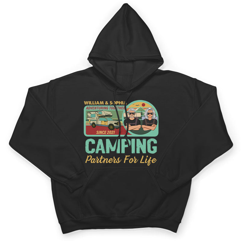 RV Camping Partners For Life - Gift For Couple - Personalized Custom T Shirt