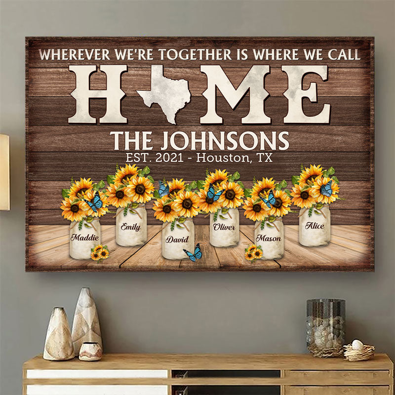 Together Is Where We Call - Family Gift - Personalized Custom Poster