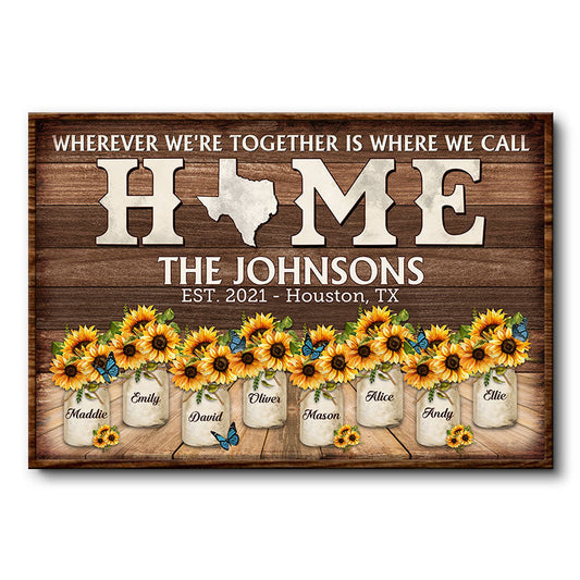 Together Is Where We Call - Family Gift - Personalized Custom Poster