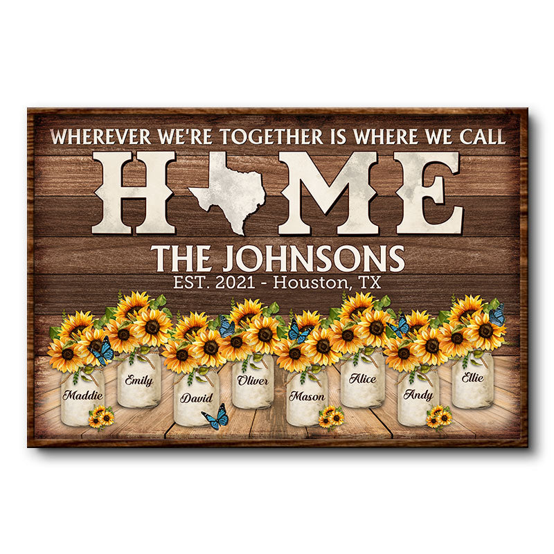 Together Is Where We Call - Family Gift - Personalized Custom Poster