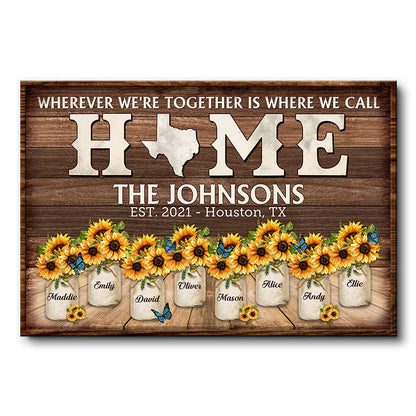 Together Is Where We Call - Family Gift - Personalized Custom Poster
