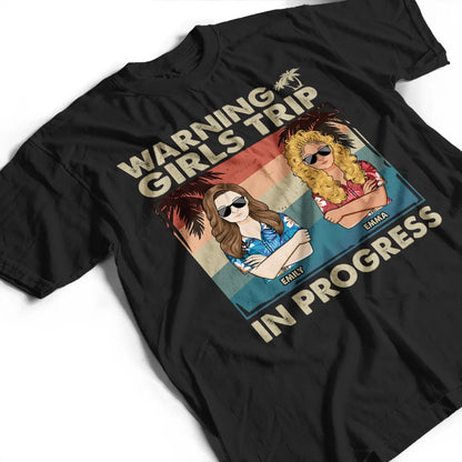 Warning Family Trip In Progress - Personalized T Shirt