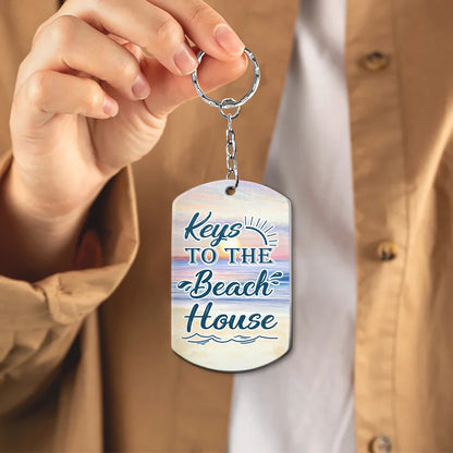 Couple Keys To The Beach Lake House - Personalized Aluminum Keychain