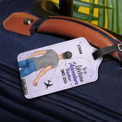 Couple To A Lifetime Of Adventure Together - Personalized Combo 2 Luggage Tags