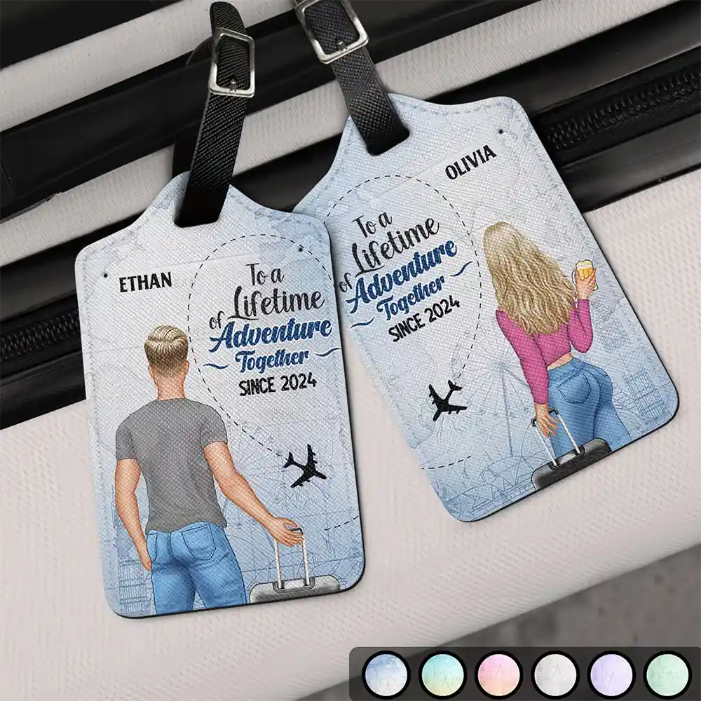 Couple To A Lifetime Of Adventure Together - Personalized Combo 2 Luggage Tags