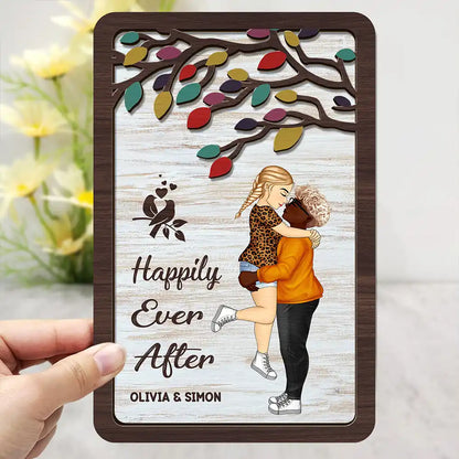 God Gave Me You - Personalized 2-Layered Wooden Plaque With Stand