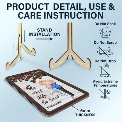 God Gave Me You - Personalized 2-Layered Wooden Plaque With Stand