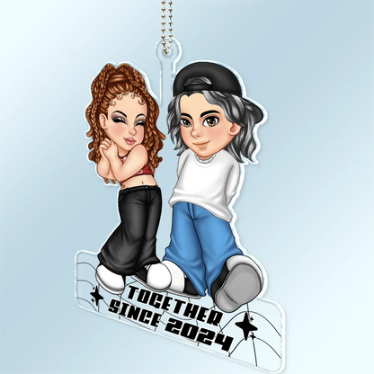 Y2K Couple Together Since - Personalized Acrylic Car Hanger
